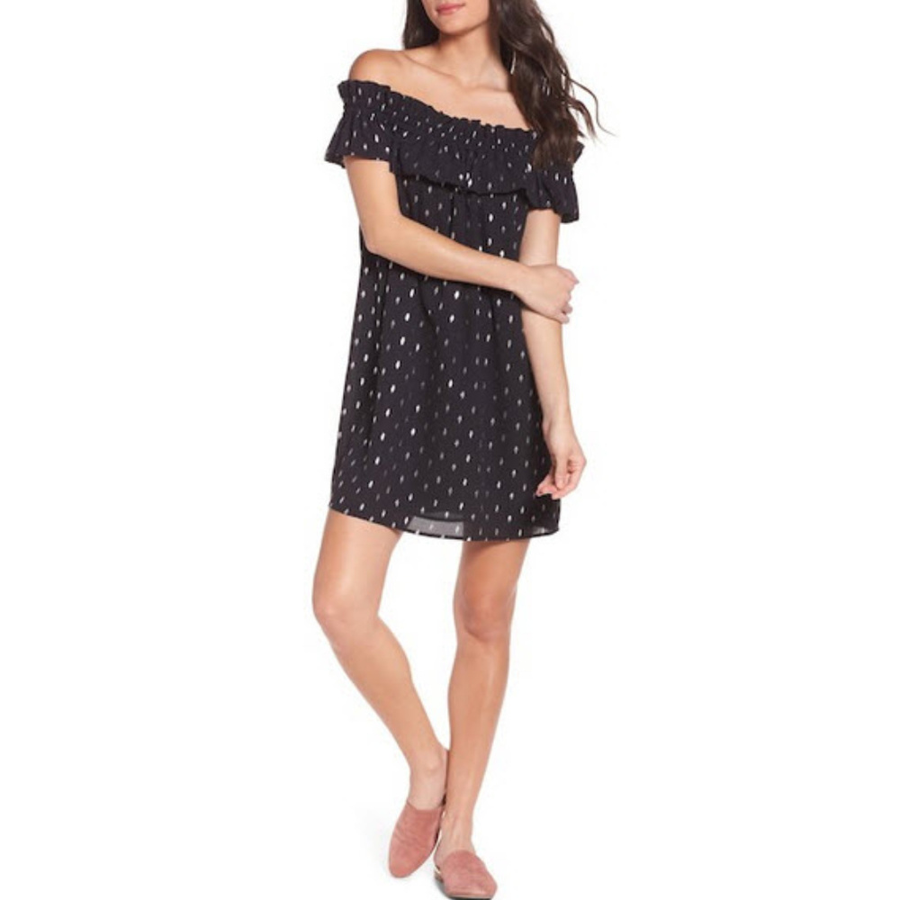 19 Cooper Off-the-Shoulder Shift Dress